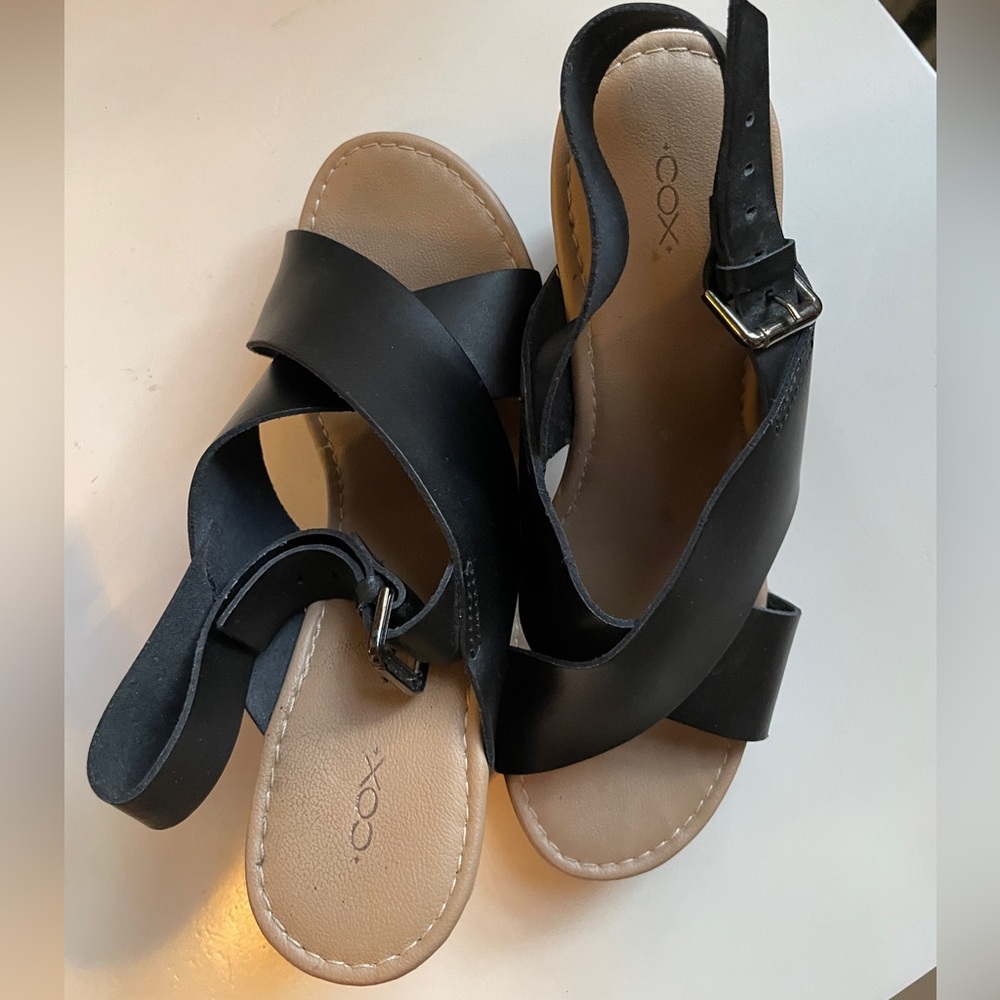 Cox Cross-Strap Platform Sandals Size 38 - Picture 3 of 5
